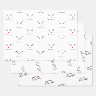 Papier à enveloppement à thème Rudolph