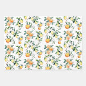 Papier à enveloppement à trois feuilles - Citrons  (Devant 2)