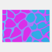 Papier à enveloppement bleu clair et rose chaud  (Devant)