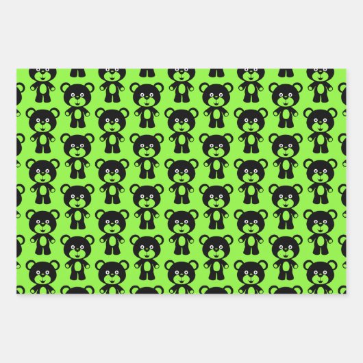 Papier à enveloppement brillant pour ours en peluc (Devant)