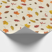 Papier à enveloppement cadeau automne automne feui (Coin)