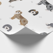 Papier à enveloppement cadeau avec divers chiens d (Coin)