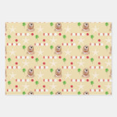 Papier à enveloppement de chien tropical de Noël s (Devant)