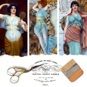 Papier à enveloppement de découpage pour femme vin