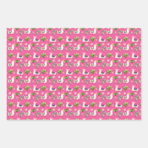 Papier à enveloppement de flamme rose chaud/Cactus