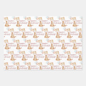 Papier à enveloppement de Giraffe Feuille plate En (Devant)