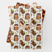 Papier à enveloppement de hérisson et d'amanita  (En situation)