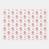 Papier à enveloppement de lapin et de coeur série  (Devant)