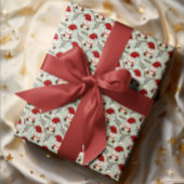 Papier à enveloppement de l'ours de Noël série de 