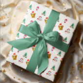 Papier à enveloppement de l'ours de Noël série de 