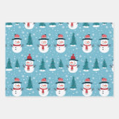 Papier à enveloppement de neige de Noël (Devant 3)