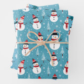Papier à enveloppement de neige de Noël (En situation)