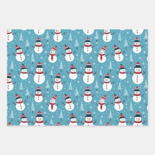 Papier à enveloppement de neige de Noël (Devant)