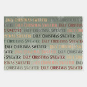 Papier à enveloppement de Noël moche et doux de 3 (Devant 3)