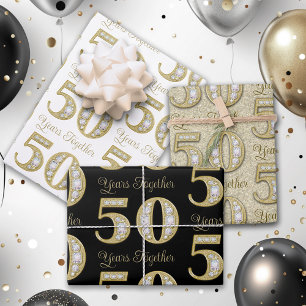 Papier à enveloppement du 50e anniversaire du Mari