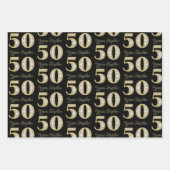 Papier à enveloppement du 50e anniversaire du Mari (Devant 3)