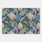 Papier à enveloppement Feuille de la Jungle turquo (Devant 2)