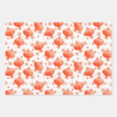 Papier à enveloppement floral chinois série de 3 (Devant 2)