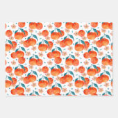 Papier à enveloppement floral chinois série de 3 (Devant)