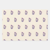 Papier à enveloppement floral de harpe (Ensemble d (Devant 2)