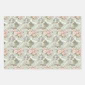 Papier à enveloppement floral Régence Jeu de 3 feu (Devant 3)