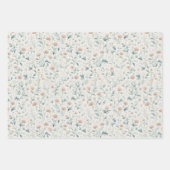 Papier à enveloppement floral Régence Jeu de 3 feu (Devant 2)