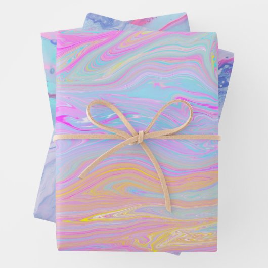 Papier à enveloppement marbré (En situation)