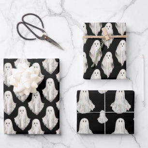 Papier à enveloppement Motif Halloween Ghosts Wate