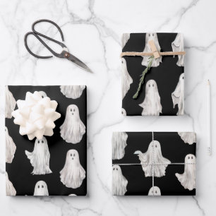 Papier à enveloppement Motif Halloween Ghosts Wate