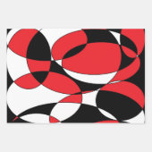 Papier à enveloppement noir, blanc et rouge Ellipt (Devant)