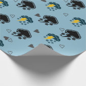 "Papier à enveloppement nuageux : emballage cadeau (Coin)