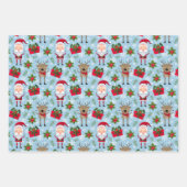 Papier à enveloppement Père Noël Reindeer de Noël (Devant)