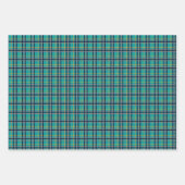 Papier à enveloppement Plaid bleu et orange (Devant 2)