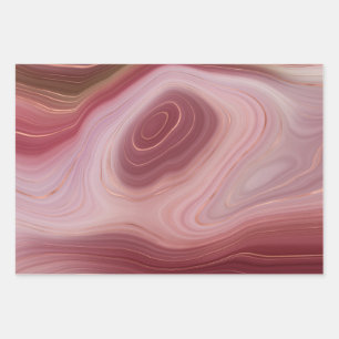 Papier à enveloppement plat 3 Roses à soufflage