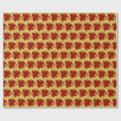 Papier à enveloppement pour cadeau Red Rose Gold (Plat)