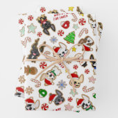 Papier à enveloppement pour chien de taureau franç (En situation)