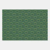 Papier à enveloppement rouge/vert/noir et or (feui (Devant 2)