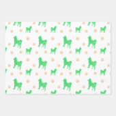Papier à enveloppement Shiba Inu - Cadeau vert min (Devant 2)