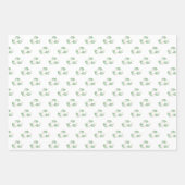 Papier à enveloppement vert et beige | Noël élégan (Devant)