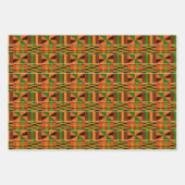 Papier à envelopper 3 emballages Kente (Devant)
