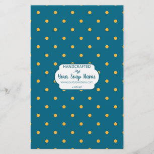 Papier à envelopper à savon bleu et jaune
