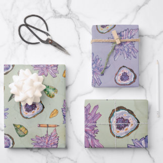 Papier à envelopper avec Motif Crystal et Geode