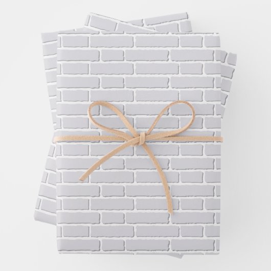 Papier à envelopper avec mur en briques blanches (En situation)