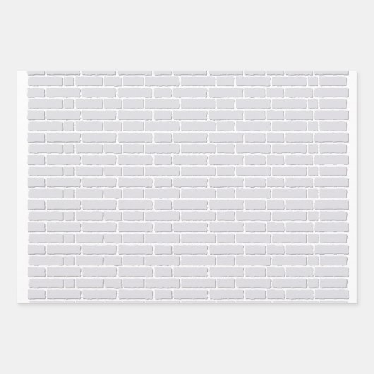 Papier à envelopper avec mur en briques blanches (Devant)