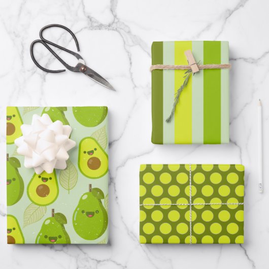 Papier à envelopper Avocados (Recto)