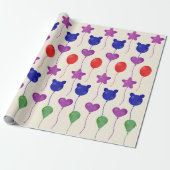 Papier à envelopper cadeau ensemble à ballon Impre (Déroulé)