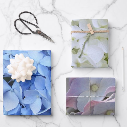 Papier à envelopper - Collection Hydrangea II (Recto)