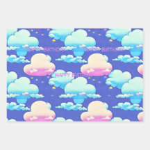 Papier à envelopper dans le nuage, customiser en d