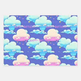 Papier à envelopper dans le nuage, customiser en d