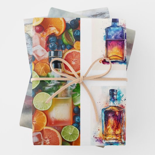 Papier à envelopper Feuille plate de 3 (En situation)